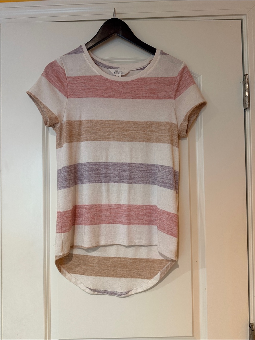Market & Spruce Women’s Striped Short-Sleeve Top Size XS